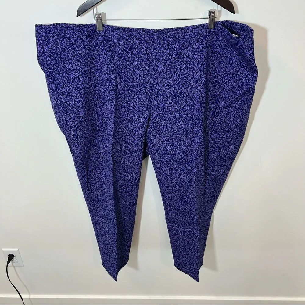 New Isaac Mizrahi Live! floral pant in Purple | Size 32P